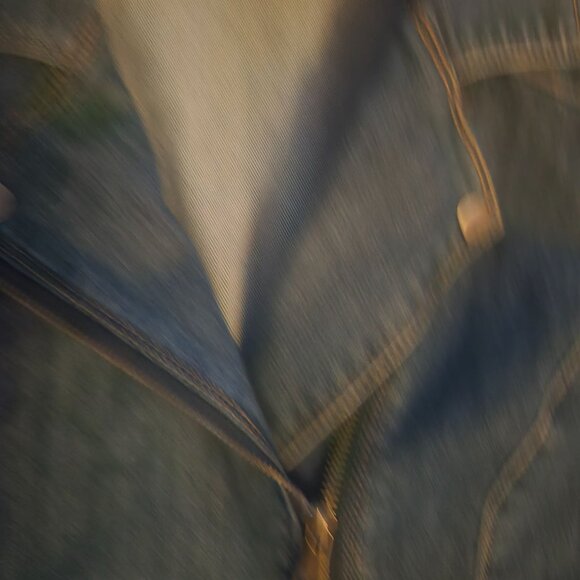 Kate & Mallory Womens Medium Denim Moto Jacket with Zipper Pockets - Picture 3 of 12